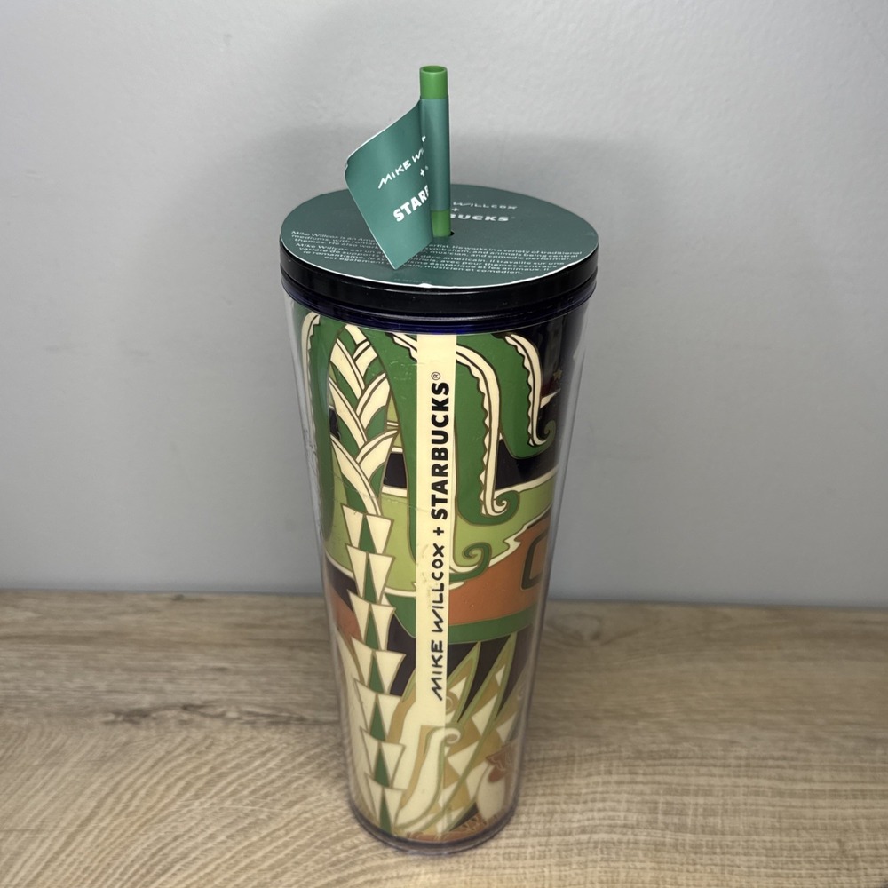 Starbucks x Mike Willcox Tumbler Venti 24oz Celestial Forest Swallow Bird Witchy - Picture 5 of 8
